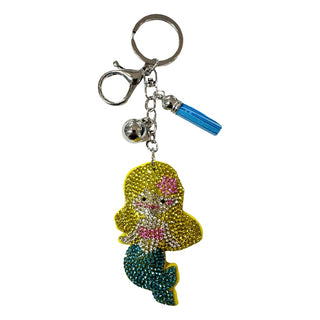 Rhinestone Mermaid Keychain