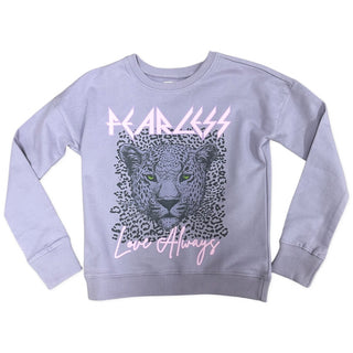 Paper Flower Fearless Love Always Leopard Sweatshirt, Paper Flower, cf-size-large-12, cf-size-medium-10, cf-size-xlarge-14, cf-type-sweatshirt, cf-vendor-paper-flower, Fearless Love, FW23, Le