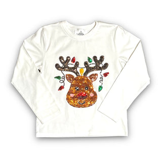 Belle Cher Reindeer Sequin Long Sleeve Shirt, Belle Cher, Belle Cher, cf-size-10, cf-size-2, cf-size-3, cf-size-4, cf-size-5, cf-size-6, cf-size-7, cf-size-8, cf-type-shirts, cf-vendor-belle-