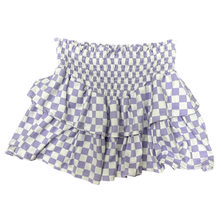 Tweenstyle by Stoopher Purple Checker Ruffle Skirt