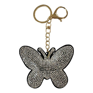 Rhinestone Butterfly Keychain