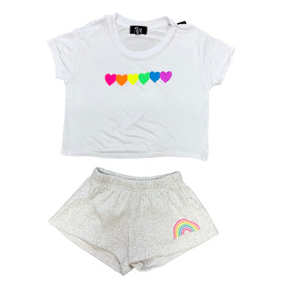 FBZ Neon Rainbow Grey Mist Shorts