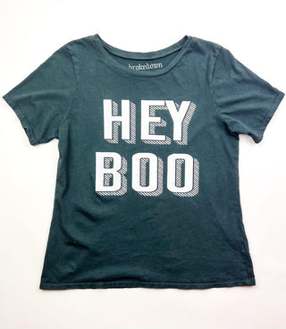 Brokedown Clothing Women's Hey Boo Tee - Vintage Black, Brokedown Clothing, Brokedown, Brokedown Clothing, Brokedown Clothing Halloween, Brokedown Clothing Mommy & Me, Brokedown Halloween, cf