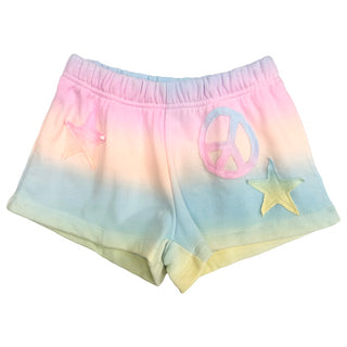 FBZ Pastel Ombre Star & Peace Sign Shorts