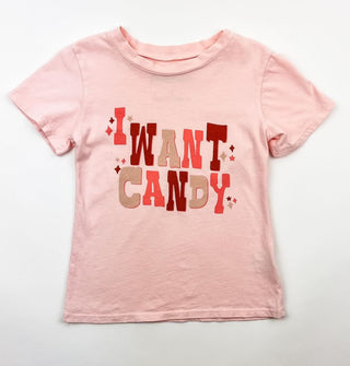 Brokedown Clothing Kid's I Want Candy Tee - Peachy Pink, Brokedown Clothing, 1st Halloween, Brokedown, Brokedown Clothing, Brokedown Clothing Halloween, Brokedown Clothing Mommy & Me, Brokedo