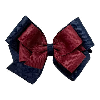 Basically Bows & Bowties Medium 2 Layer Grosgrain Hair Bow on French Barrette, Basically Bows & Bowties, Back to School, Basically Bows & Bowties, cf-type-hair-bow, cf-vendor-basically-bows-&