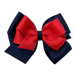 Basically Bows & Bowties Medium 2 Layer Grosgrain Hair Bow on French Barrette, Basically Bows & Bowties, Back to School, Basically Bows & Bowties, cf-type-hair-bow, cf-vendor-basically-bows-&