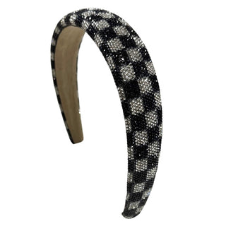 Bari Lynn Fully Crystalized Check Headband - Black / Clear, Bari Lynn, Bari Lynn, Bari Lynn Fully Crystalized Check Headband, Bari Lynn Fully Crystalized Headband, Bari Lynn Headband, Bari Ly