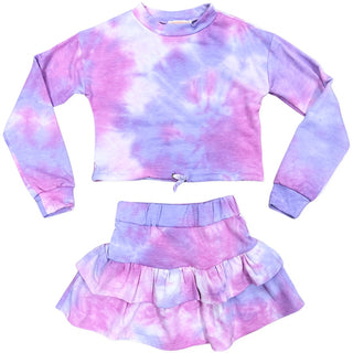 Tweenstyle Pink & Purple Tie Dye Crop Pullover, Tweenstyle, cf-size-6, cf-type-top, cf-vendor-tweenstyle, Pullover, Tie Dye, Tie Dye Pullover, Tweenstyle, Tweenstyle by Stoopher, Top - Basica