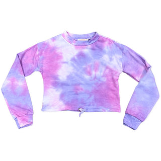 Tweenstyle Pink & Purple Tie Dye Crop Pullover, Tweenstyle, cf-size-6, cf-type-top, cf-vendor-tweenstyle, Pullover, Tie Dye, Tie Dye Pullover, Tweenstyle, Tweenstyle by Stoopher, Top - Basica