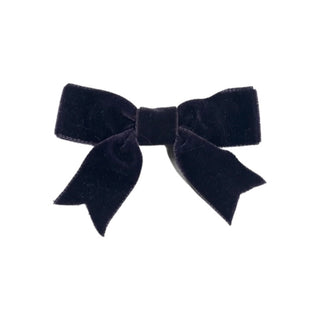 Mini Velvet Bow Tie w/Fancy Tails on Clippie, Wee Ones, cf-type-hair-bow, cf-vendor-wee-ones, Holiday Hair Bow, Streamer Bow, Velvet Bow, Velvet Hair Bow, Wee Ones, Wee Ones Hair Bow, Hair Bo