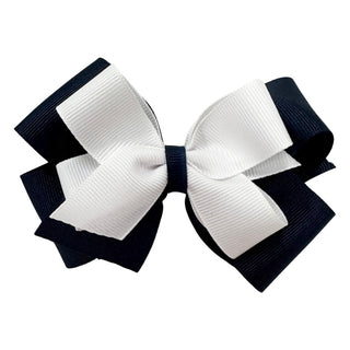 Basically Bows & Bowties Medium 2 Layer Grosgrain Hair Bow on French Barrette, Basically Bows & Bowties, Back to School, Basically Bows & Bowties, cf-type-hair-bow, cf-vendor-basically-bows-&