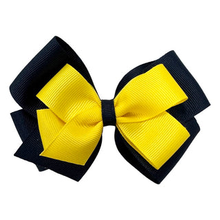 Basically Bows & Bowties Medium 2 Layer Grosgrain Hair Bow on French Barrette, Basically Bows & Bowties, Back to School, Basically Bows & Bowties, cf-type-hair-bow, cf-vendor-basically-bows-&