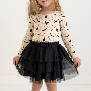 Posh Peanut Spooky Bats Long Sleeve Tulle Dress, Posh Peanut, Halloween, Halloween Dress, Posh Peanut, Posh Peanut Dress, Posh Peanut Tulle Dress, PP Fall 2023, Spooky Bats, Tulle Dress, Dres