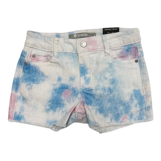 Tractr Girls Brittany Fray Hem Shorts - Tie Dye, Tractr, cf-size-12, cf-size-14, cf-type-shorts, cf-vendor-tractr, Denim Shorts, Shorts, Tie Dye, Tie Dye Shorts, Tractr, Tractr (7-14), Tractr