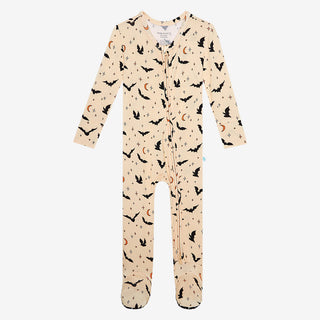 Posh Peanut Spooky Bats Footie with Zipper, Posh Peanut, cf-size-3-6-months, cf-type-footie, cf-vendor-posh-peanut, Halloween, Posh Peanut, Posh Peanut Footie, Posh Peanut Footie with Zipper,