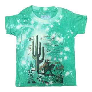 Kids Cactus & Cowboy Matchbook Tee, Gina, Cactus, cf-size-2t, cf-size-3t, cf-size-ym-8, cf-size-ys-7, cf-type-tee, cf-vendor-gina, Gina's Tees, Made in the USA, Tee, Tee - Basically Bows & Bo