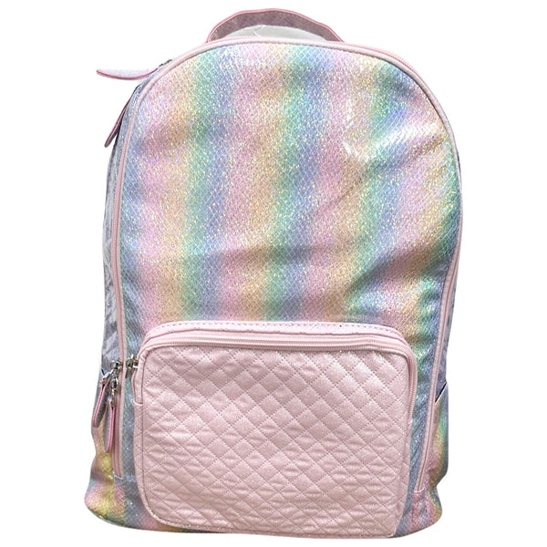 Bari Lynn Quilted Rainbow Purple Backpack - Precious Cargo