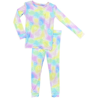 Dream Big Little Co Rainbow Smiley L/S Dream Set, Dream Big Little Co, cf-size-4t, cf-type-pajamas, cf-vendor-dream-big-little-co, DBLC, Dream Big Little Co, Dream Big Little Co L/S Pajama Se