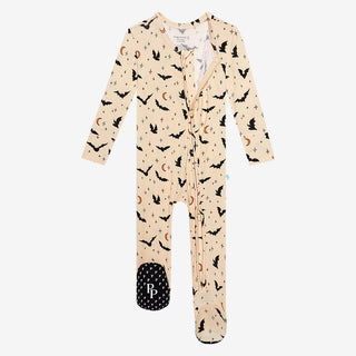 Posh Peanut Spooky Bats Footie with Zipper, Posh Peanut, cf-size-3-6-months, cf-type-footie, cf-vendor-posh-peanut, Halloween, Posh Peanut, Posh Peanut Footie, Posh Peanut Footie with Zipper,