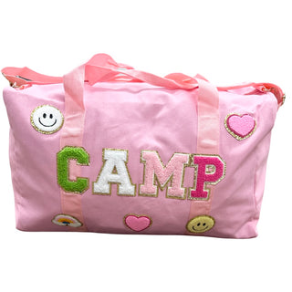 Julie & Judah Camp Pink Canvas Duffle Bag, Julie & Judah, Bag for Camp, Camp, Camp Bag, Camp gear, Camp Gift, Camp Gifts, cf-type-cosmetic-bag, cf-vendor-julie-&-judah, Gift for Camp, Julie &