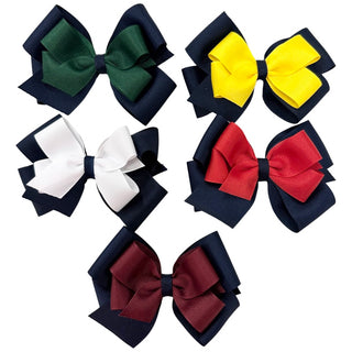 Basically Bows & Bowties Medium 2 Layer Grosgrain Hair Bow on French Barrette, Basically Bows & Bowties, Back to School, Basically Bows & Bowties, cf-type-hair-bow, cf-vendor-basically-bows-&