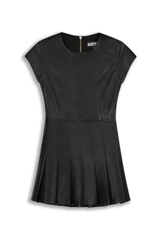 KatieJ NYC Tween Eddie Vegan Leather Dress - Black, KatieJNYC, Black, cf-size-lg-12, cf-type-dress, cf-vendor-katiejnyc, Dresses, Eddie Dress, Katie J, Katie J NYC, KatieJ NYC Dress, Pleather