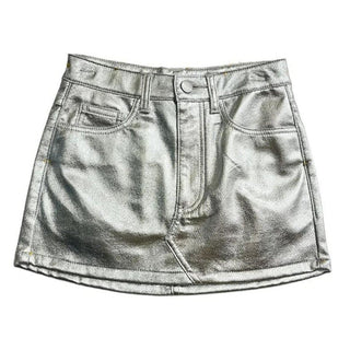 KatieJ NYC Tween Jasper Skirt in Metallic Silver, KatieJNYC, cf-size-lg-12, cf-size-md-10, cf-size-sm-7-8, cf-size-xl-14, cf-type-skort, cf-vendor-katiejnyc, Floral Stripe Cream, Katie J, Kat