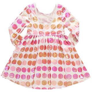 Pink Chicken Girls Lame Steph Dress - Pumpkins