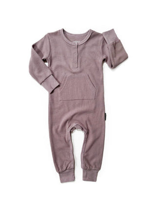 Little Bipsy Waffle Romper - Thistle, Little Bipsy Collection, cf-size-0-3-months, cf-size-3-6-months, cf-size-6-9-months, cf-type-romper, cf-vendor-little-bipsy-collection, Everyday Waffle, 