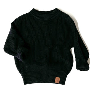 Little Bipsy Chunky Sweater - Black, Little Bipsy Collection, Black, cf-size-0-3-months, cf-size-10, cf-size-12-18-months, cf-size-18-24-months, cf-size-2-3, cf-size-3-4, cf-size-3-6-months, 