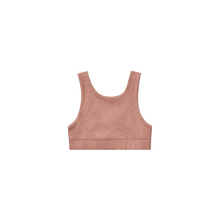 Play by Rylee & Cru Longline Sports Bra - Heathered Lipstick