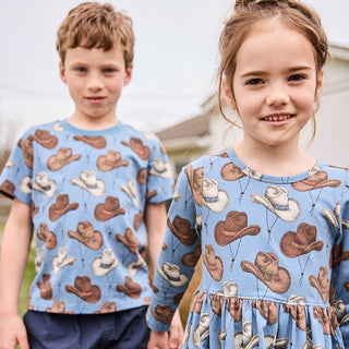 Blue Rooster Kids Organic Tee - Cowboy Hats