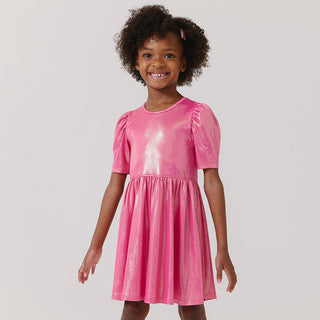 Pink Chicken Girls Lame Laurie Dress - Pink