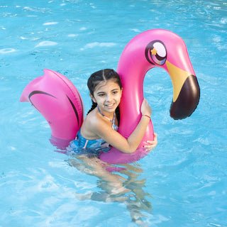 PoolCandy Inflatable Pool Tube Ride-On Super Noodle - Flamingo