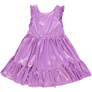 Pink Chicken Girls Lame Kelsey Dress - Purple