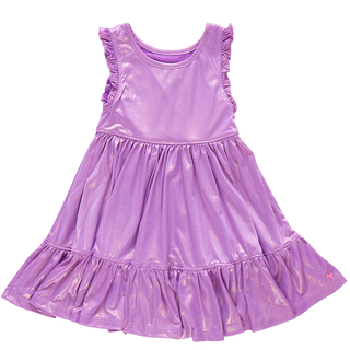 Pink Chicken Girls Lame Kelsey Dress - Purple