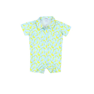 BlueQuail Clothing Co Short Sleeve Romper - Bananas