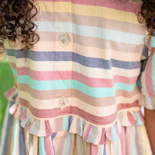 Pink Chicken Girls Raquel Dress - Multi Vintage Stripe