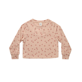 Play by Rylee & Cru Scoop Long Sleeve Tee - Pink Daisy