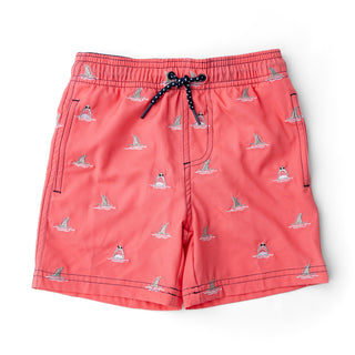 Shade Critters, Shade Critters Shark Bite Boys Water Appearing Embroidered Swim Trunks - Basically Bows & Bowties