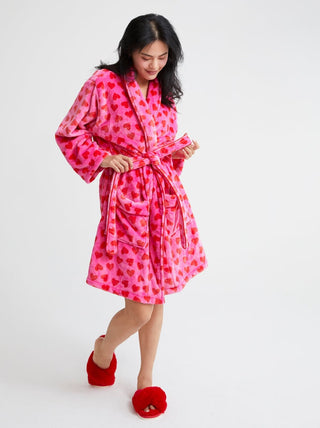 Shiraleah Adult Robe - Hearts, Shiraleah, cf-size-adult-s-m, cf-type-robe, cf-vendor-shiraleah, Mommy Robe, Robe, Shiraleah, Valentine, Valentines, Valentines Day, Women's Robe, Robe - Basica