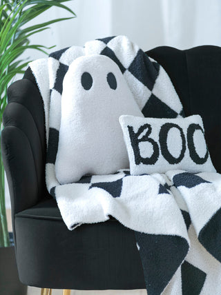 Shiraleah Ghost Pillow - Ivory, Shiraleah, Boo, Boo Basket, Ghost, Ghost Pillow, Halloween, Halloween Pillow, Pillow, Shiraleah, Throw Pillow, Pillow - Basically Bows & Bowties