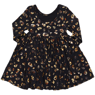 Pink Chicken Girls Lame Steph Dress - Foil Skulls, Pink Chicken, Big Girls Clothing, Candy Corn, cf-size-3y, cf-size-5y, cf-size-8y, cf-type-dress, cf-vendor-pink-chicken, Dress, Dress for Gi