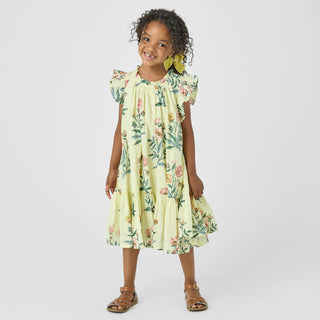 Pink Chicken Girls Harper Dress - Pale Yellow Poppy