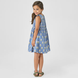 Pink Chicken Girls Sleeveless Waverly Dress - Periwinkle Small Bud