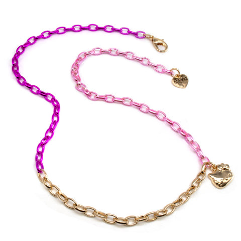 Charm It! Gold Rainbow Heart Bead Stretch Bracelet