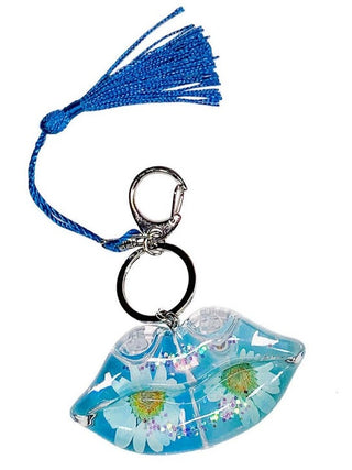 Streamline Sweet Lips Gloss Keyring w/ Tassel Blue Blueberry / Vanilla