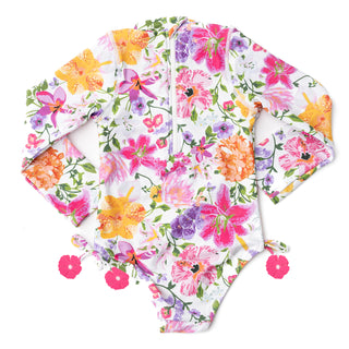 Shade Critters Summer Gardens Long Sleeve 1pc Swimsuit