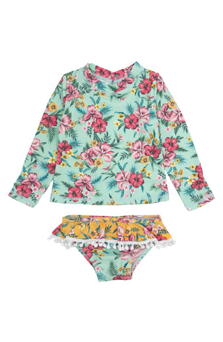 Feather 4 Arrow Sandy Toes Swim L/S Set - Beach Glass